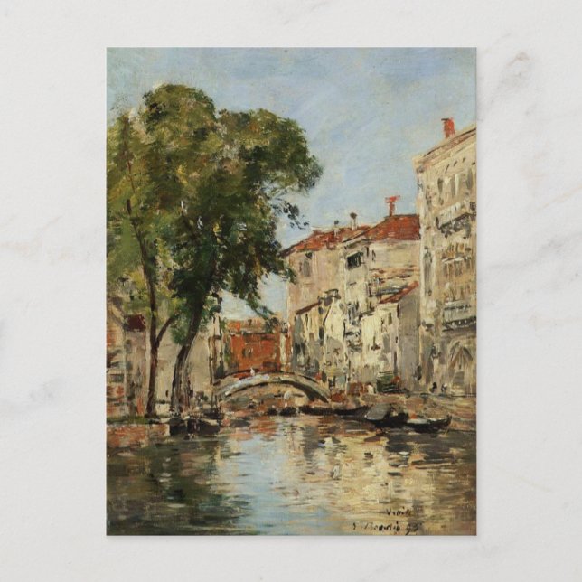 Venice von Eugene Boudin Postkarte (Vorderseite)