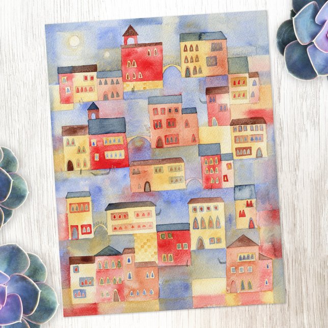 Venice Watercolor Postkarte (Von Creator hochgeladen)