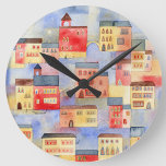 Venice Watercolor Runde Wanduhr<br><div class="desc">Ein Aquarellbild von Venedig, Italien. Architektur, Gebäude, Kanäle und Wasserwege, Gondeln und Brücken. Originelle Kunst von Nic Squirrell.</div>