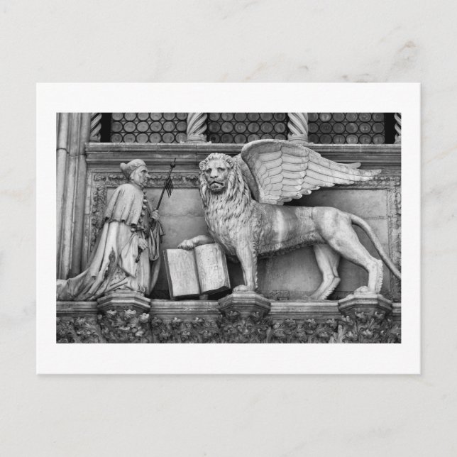 VENICE WINGED LIFE B/W POSTKARTE (Vorderseite)