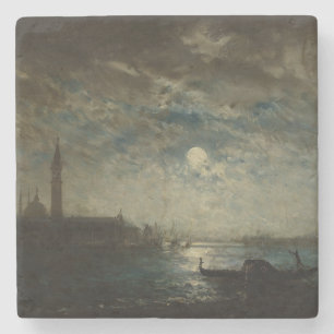 Venise et le Campanile au Clair de Lune Steinuntersetzer