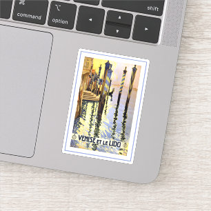 Venise und Reise-Plakat le Lido Vintage Aufkleber