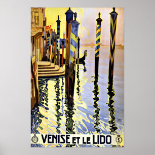 Venise und Vintage Reise le Lido Italien Poster