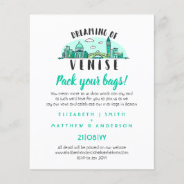 VENISE Wedding Handgezeichnete Skyline Moderne Ein