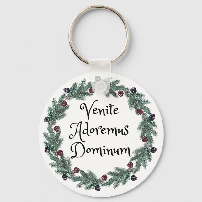 Venite Adoremus Dominum Latin Religiöse Weihnachte Schlüsselanhänger (Vorderseite)