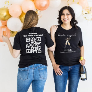 Venmo die Braut auf ein Getränk QR-Code Champagner T-Shirt