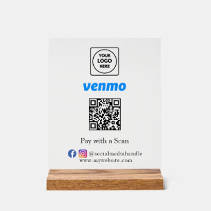 Venmo-Kontaktloses-Zahlungs-Acryl-Schild Acrylschild