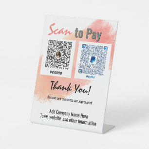 Venmo PayPal Business Pay Hier Zeichen Sockelschild