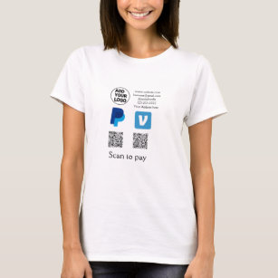 Venmo PayPal-Scan zu zahlen q oder Code-Logo-Text T-Shirt
