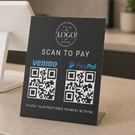 Venmo PayPal Scannen-zum-Bezahlen Tischdisplay Sockelschild