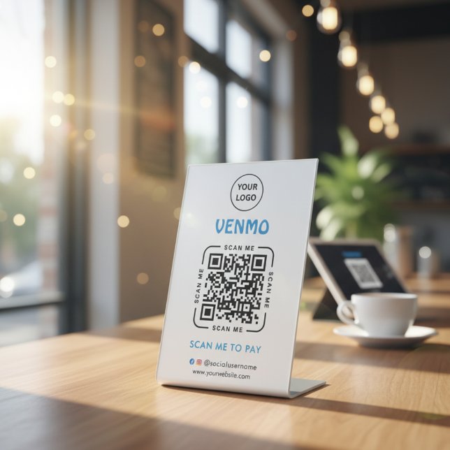 Venmo QR Code Payment | Scan to Pay Business Logo Sockelschild (Von Creator hochgeladen)