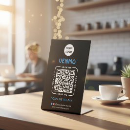 Venmo QR Code Payment | Scan to Pay Business Logo Sockelschild