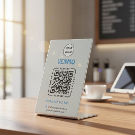 Venmo QR Code Payment | Scan to Pay Business Logo Sockelschild