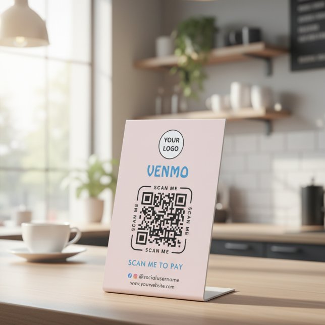 Venmo QR Code Payment | Scan to Pay Business Logo Sockelschild (Von Creator hochgeladen)