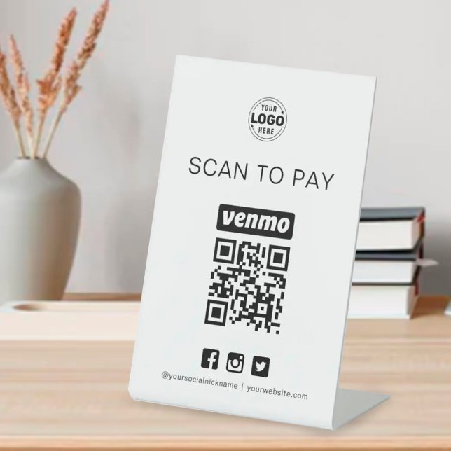 Venmo QR Code Signature Scan zur Bezahlung von Ges Sockelschild (Von Creator hochgeladen)