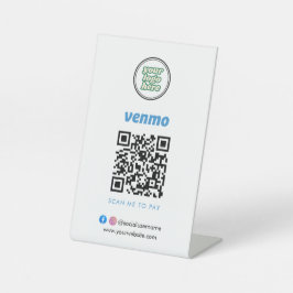 Venmo QR Code Zahlung | Scan to Pay Business Logo Sockelschild