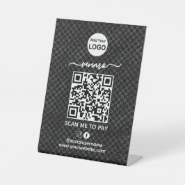 Venmo QR Code Zahlung | Scan to Pay Business Logo Sockelschild