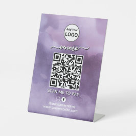 Venmo QR Code Zahlung | Scan to Pay Business Logo Sockelschild