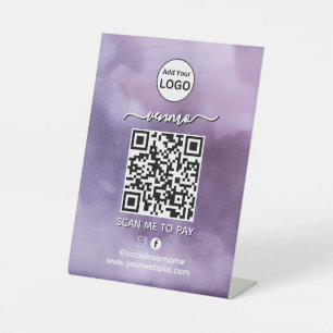 Venmo QR Code Zahlung Scan to Pay Business Logo Sockelschild