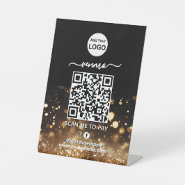 Venmo QR Code Zahlung | Scan to Pay Business Logo Sockelschild