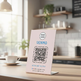 Venmo-QR-Code-Zahlung | Scanne, um das Firmenlogo Sockelschild
