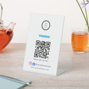 Venmo-QR-Code-Zahlung Scannen Sie zum Bezahlen d Sockelschild