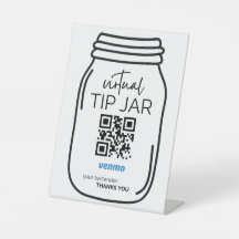 Venmo QR Code-Zeichen für Barkeeper