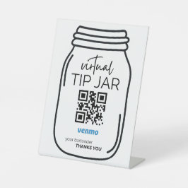 Venmo QR Code-Zeichen für Barkeeper Sockelschild