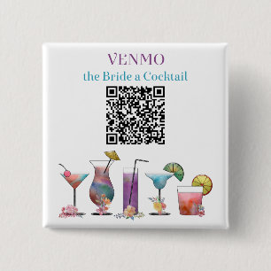 VENMO the Bridge a Cocktail Custom QR Code Button