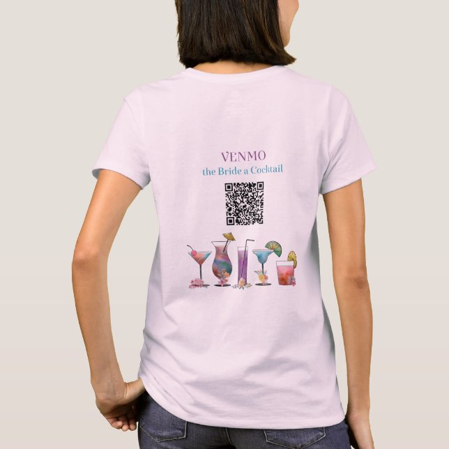 VENMO the Bridge a Cocktail Personalisiert QR Code T-Shirt (Rückseite)