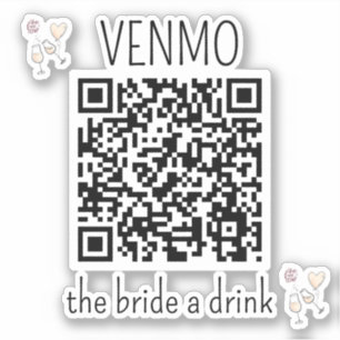 VENMO the Bridge a Drink QR Code Junggeselinnen-Ab Aufkleber