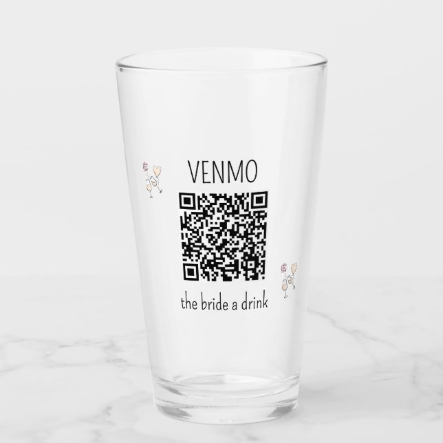 VENMO the Bridge a Drink QR Code Junggeselinnen-Ab Glas (Vorderseite)