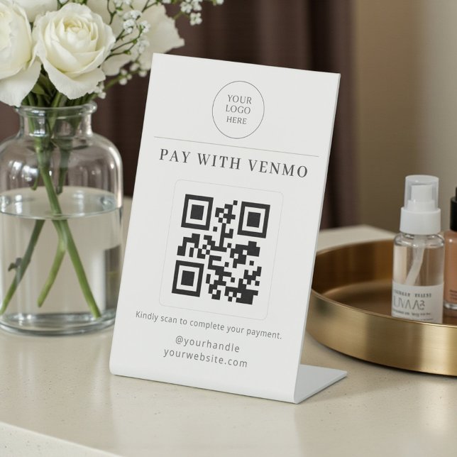 Venmo-Zahlungs-QR-Code-Scan zum Bezahlen Sockelschild (Von Creator hochgeladen)