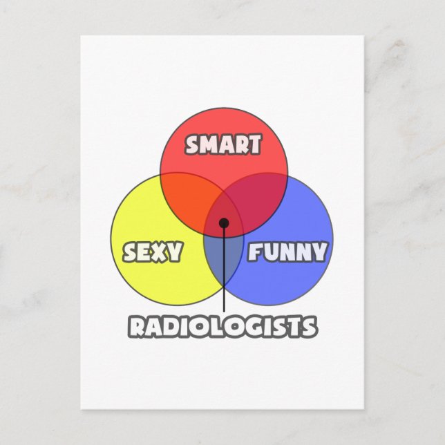 Venn Diagram .. Radiologists Postkarte (Vorderseite)