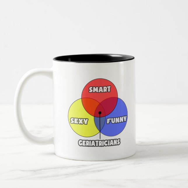 Venn Diagramm .. Ärzte Zweifarbige Tasse (Links)