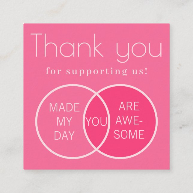 Venn Diagramm Business Card Begleitkarte (Rückseite)