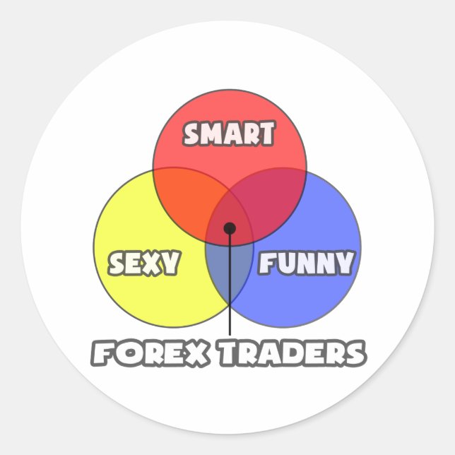Venn Diagramm .. Devisenhändler Runder Aufkleber (Vorderseite)