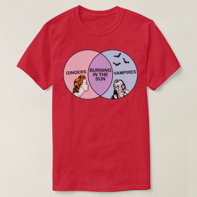 Venn Diagramm GingersVampires T-Shirt (Design vorne)