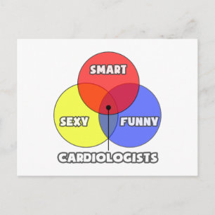 Venn Diagramm .. Kardiologen Postkarte