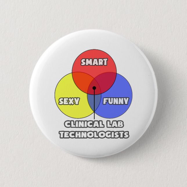 Venn Diagramm .. Klinische Labortechniker Button (Vorderseite)