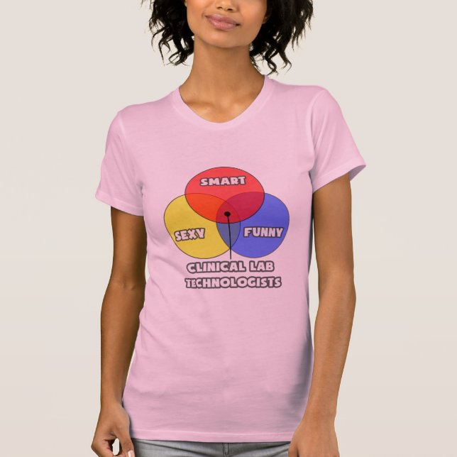Venn Diagramm .. Klinische Labortechniker T-Shirt (Vorderseite)