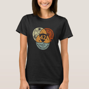 Venn Diagramm Leben das Universum und alles - 42 T-Shirt