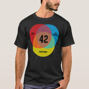Venn Diagramm Life, das Universum u.amp Alles E T-Shirt