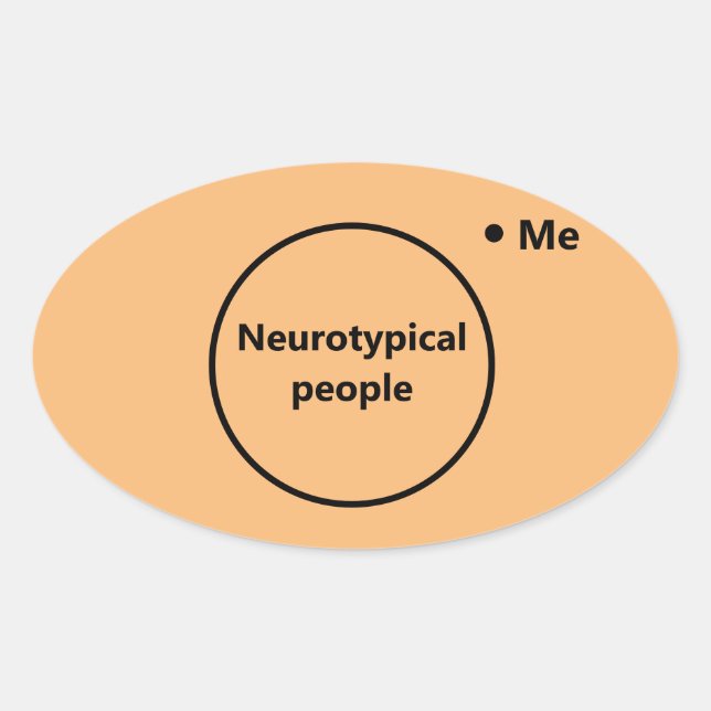 Venn-Diagramm nicht typisch Ovaler Aufkleber (Vorderseite)