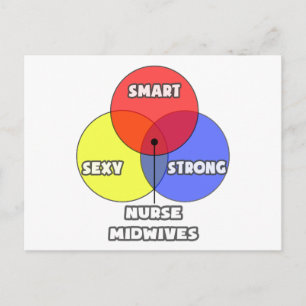 Venn Diagramm .. Nurse Midwives Postkarte