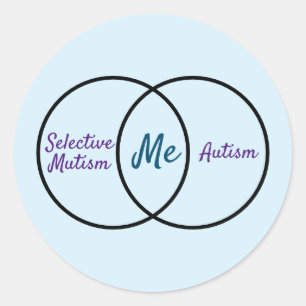 Venn-Doppeldiagnose Runder Aufkleber