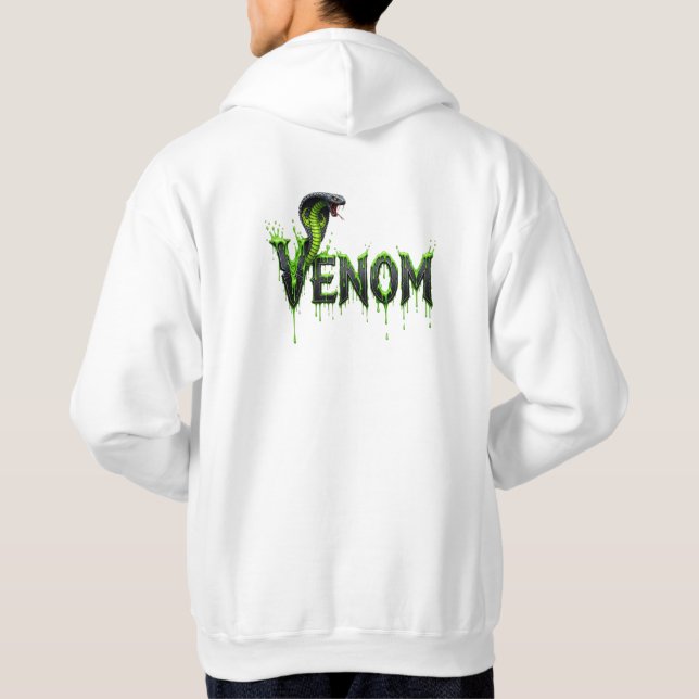 Venom Snake Graphic Dripping Text T-Shirt Hoodie (Rückseite)