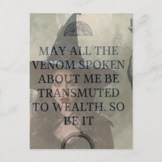 Venom to Wealth Witch Prayer Postkarte