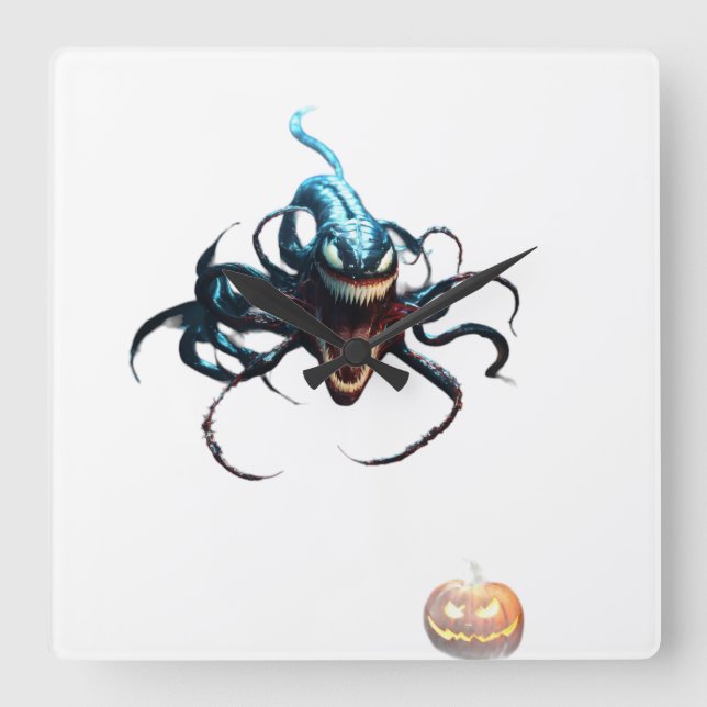 Venom-Uhr Quadratische Wanduhr (Vorderseite)