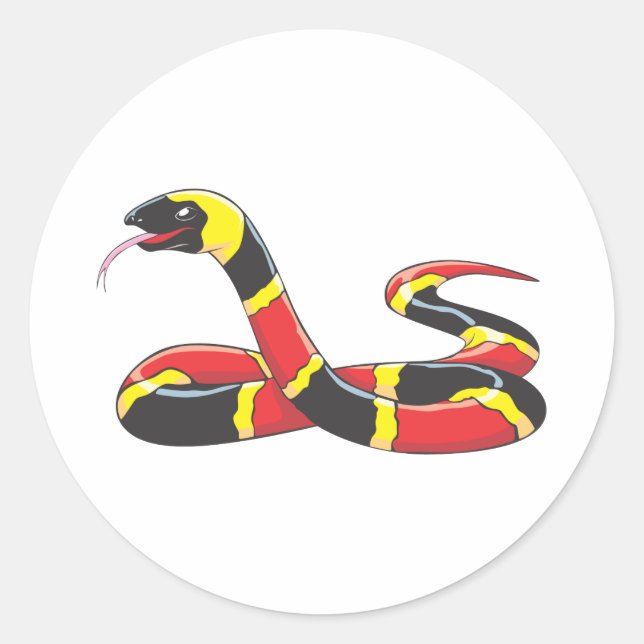 Venomous Eastern Coral Snake Runder Aufkleber (Vorderseite)